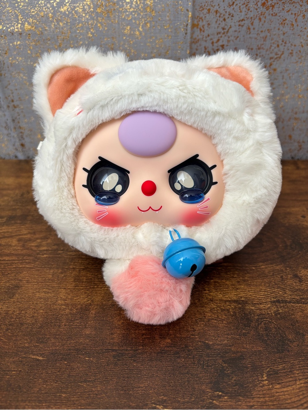 Baby Three Fortune Cat Zipper Bag Confirmed Honey Cat